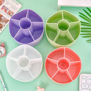 ペン立て 鉛筆立て ペンホルダー 収納雑貨 卓上収納 生活雑貨 文房具 回転式 回る ラウンド 丸型 大容量 6枠 無地 ホワイト ピンク グリーン シンプル カジュアル ポップ かわいい キュート おしゃれ リビング 書斎 子供部屋 オフィス