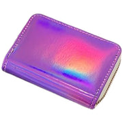 カードケース カード入れ じゃばら式 ミニ財布 大容量 カード収納 お札入れ 小銭入れ ファスナー 四角形 スクエア型 コンパクト 光沢感 レディース メンズ 男女兼用 ユニセックス 持ち歩き便利