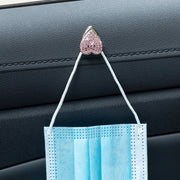カーフック フック 3個セット 車用 荷物掛け 車内収納 カー用品 貼り付けタイプ 小さめ ミニフック 車内ホルダー マスク掛け 鍵 サングラス バッグ キッチン 洗面所 玄関 インテリア雑貨 壁掛けフック ハート ラインストーン キラキラ かわいい おしゃれ キュート シンプル 白 ピンク 黒 赤 青 紫
