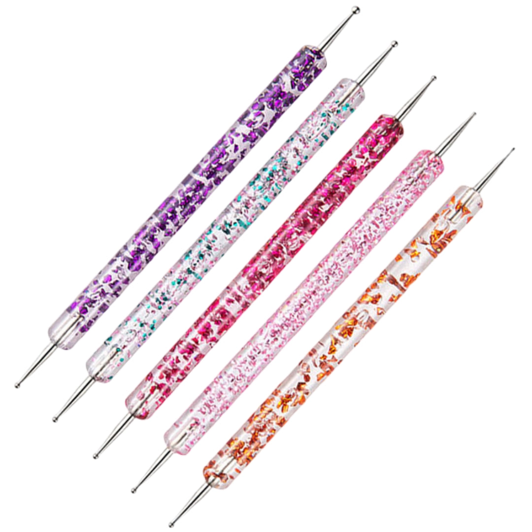 ドットペン 5本セット ネイルアートペン ネイルグッズ かわいい おしゃれ ジェルネイル マニキュア レジンアート 0.8mm 1mm 1.5mm 2mm 2.5mm ネイルアート用品