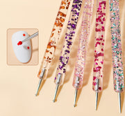 ドットペン 5本セット ネイルアートペン ネイルグッズ かわいい おしゃれ ジェルネイル マニキュア レジンアート 0.8mm 1mm 1.5mm 2mm 2.5mm ネイルアート用品