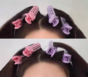 前髪カーラー 手巻きカーラー ヘアカーラー クリップ 4個セット ふんわり ボリューム DIY 簡単ヘアアレンジ 巻き髪 カール