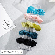 ヘアゴムスタンド ヘアアクセサリー収納 シュシュ ディスプレイスタンド I型 筒柄 ブレスレット クリア おしゃれ 見せる収納 インテリア 整理整頓