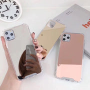 iPhoneケース iPhoneカバー スマホケース 軽量 鏡 ミラー付き TPU 耐衝撃 背面保護 傷防止 アイフォンケース