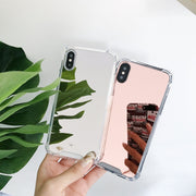 iPhoneケース iPhoneカバー スマホケース 軽量 鏡 ミラー付き TPU 耐衝撃 背面保護 傷防止 アイフォンケース