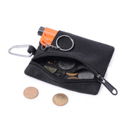 ベルトポーチ ミニポーチ カラビナ付き リュック用ポーチ 小物入れ 小銭入れ コインケース ガジェットポーチ スクエア 四角 男女兼用 メンズ レディース ファスナー ミニバッグ カジュアル おしゃれ アウトドア シンプル お出かけ トラベル 旅行 無地 単色 黒 緑 カーキ