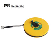 巻き尺 メジャー 巻尺 20m 30m 50m 計測工具 ものさし 採寸 陸上競技 体育器具 測定 コンパクト 長さ 裁縫 洋裁 日曜大工 DIY 作業 建築 測量 コート設営 屋外 持ち運び 便利グッズ 測量用品 シンプル 黄