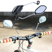 バックミラー ハンドルミラー ミラー 自転車 ロードバイク マウンテンバイク 安全確認 反射板付き 夜間 2個セット