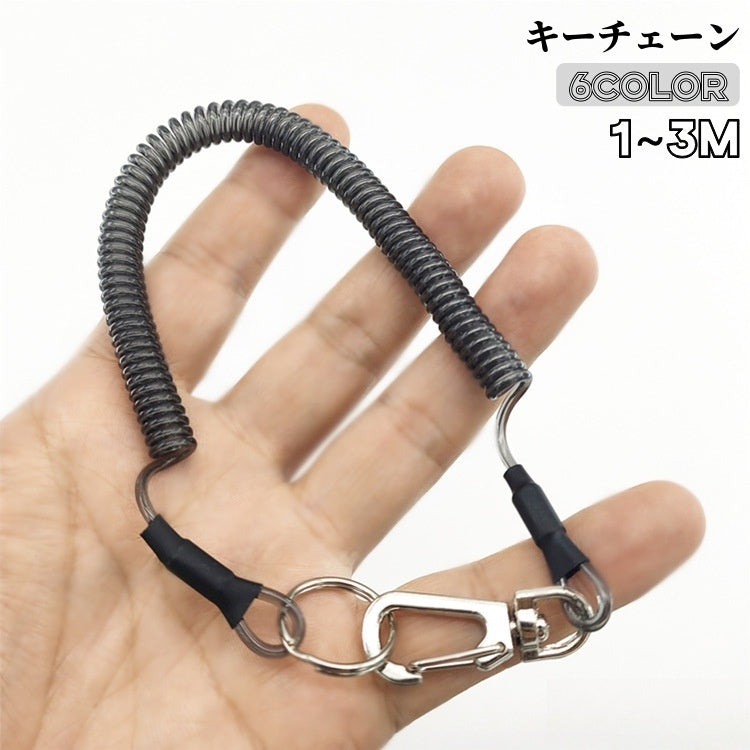 キーチェーン キーホルダー ファッション雑貨 スプリングコード 透明 クリア 商品画像