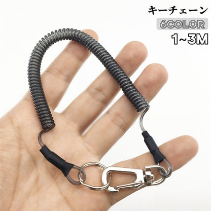 キーチェーン キーホルダー ファッション雑貨 スプリングコード 透明 クリア 商品画像