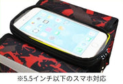 自転車用 フレームバッグ トップチューブバッグ サイクルバッグ 収納ケース スマホホルダー付き 大容量 ロードバイク クロスバイク