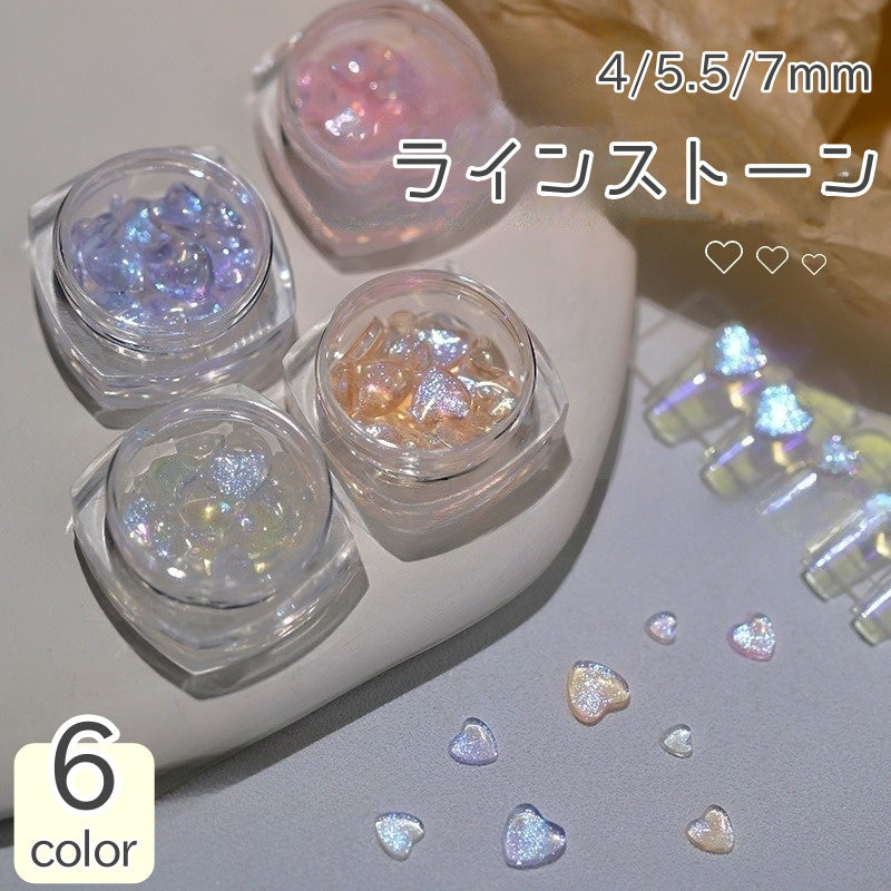 ラインストーン ハート デコパーツ 推しネイル ネイルストーン ハンドメイド ネイルアート セルフネイル きらきら キラキラ ゆめかわネイル 可愛いネイル 女子ネイル