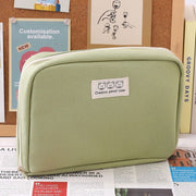 ペンケース 筆箱 大容量 ペン入れ ポーチ 文房具入れ 小物入れ 無地 キャンバス メッシュポケット 収納力 多機能 シンプル かわいい ピンク グレー