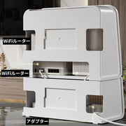 WiFiルーター収納ボックス ケース ラック 壁掛け 壁面収納 卓上 Wi-Fi 無線LAN ケーブル 配線整理整頓 すっきり
