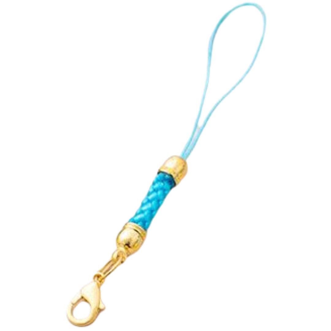根付紐 ストラップ紐 10個セット ハンドメイド キーホルダー パーツ ライトブルー バリエーション画像