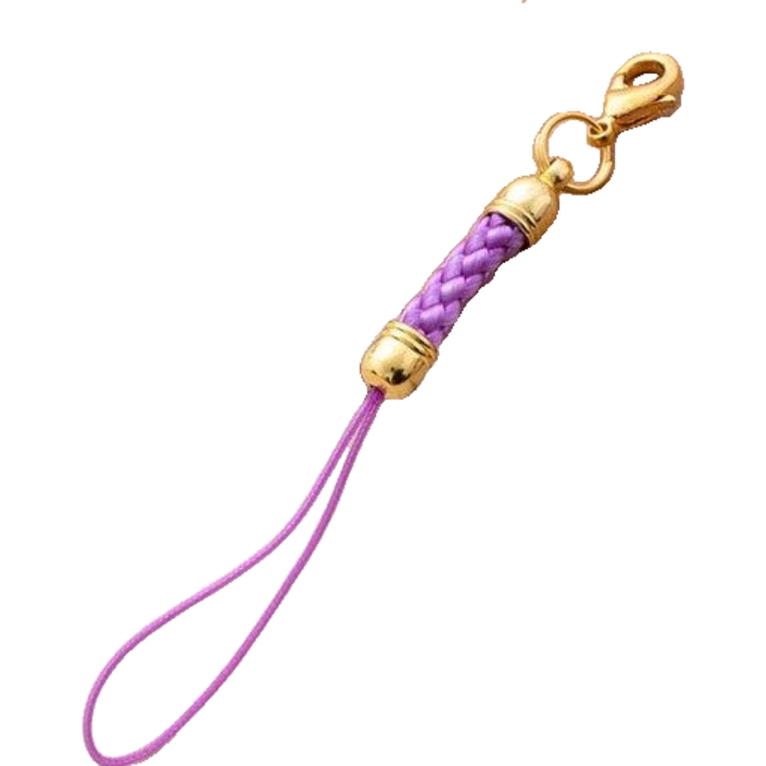 根付紐 ストラップ紐 10個セット ハンドメイド キーホルダー パーツ ライトパープル バリエーション画像