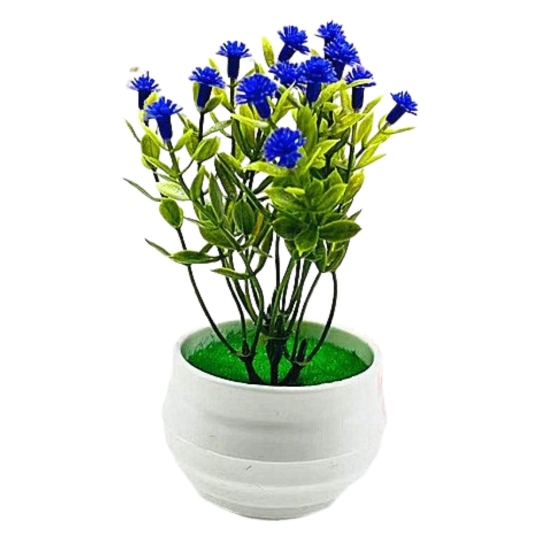 人工観葉植物 フェイクグリーン 造花 枯れない 植物装飾 ポット付き ラウンド×パープル バリエーション画像