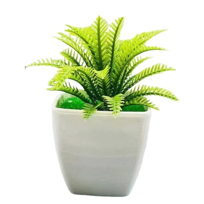 人工観葉植物 フェイクグリーン 造花 枯れない 植物装飾 ポット付き スクエア×グリーン バリエーション画像