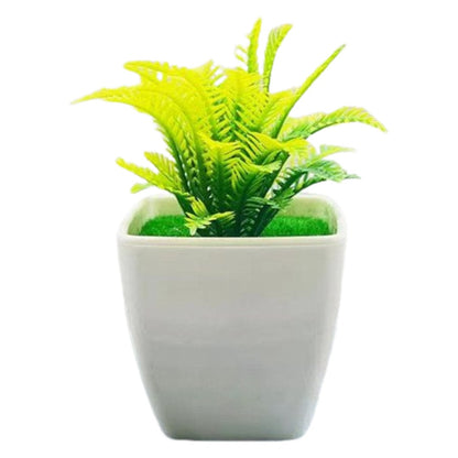 人工観葉植物 フェイクグリーン 造花 枯れない 植物装飾 ポット付き スクエア×イエロー バリエーション画像
