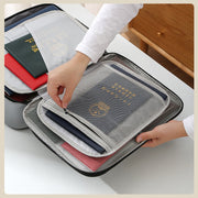 耐火バッグ 書類保管バッグ キャッシュバッグ 手提げ金庫 金庫 防災グッズ パスワードロック付き 通帳ケース マルチケース 貴重品入れ 大容量 防災 防水 非常持ち出し 便利 ブラック グレー