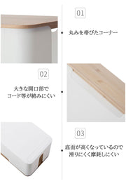 ケーブルボックス コード収納 配線隠し 配線収納 ケーブル収納 コンセント収納 整理 コードケース 蓋付き 卓上 シンプル ナチュラル