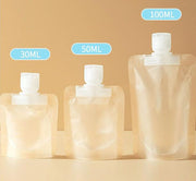 トラベルボトル 詰め替え容器 詰替えボトル パウチ 同サイズ5個セット 30ml 50ml 100ml 旅行 出張 アウトドア トラベル用品 シャンプー リンス トリートメント 化粧水 乳液 小分け 便利 持ち運び コンパクト 繰り返し使える 液体