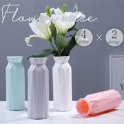 花瓶 花器 フラワーベース フラワーポット フラワースタンド プラスチック製 卓上 観葉植物 フェイクグリーン 屋内 部屋 飾り 装飾 無地 単色 シンプル インテリア おしゃれ