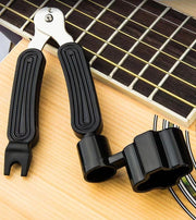 ストリングワインダー ニッパー 3WAY 3in1 ギター用 メンテナンス用品 修理 工具 調節 1台3役 弦交換 ペグ回し ピンプラー ブリッジピン外し エレキ アコースティックギター クラシックギター バンジョー マンドリン
