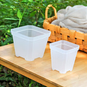 植木鉢 4個組 鉢植え プランター フラワーポット プラスチック 八角鉢 通気性 排水穴 軽量 半透明 ガーデニング 多肉植物