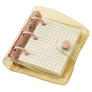 システム手帳 透明バインダー メモ帳 文房具 ミニ ポケットサイズ 3穴 クリア トレカケース 格子ノート リフィル付 シンプル