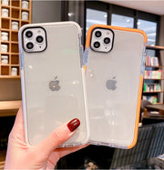 iPhoneケース スマートフォンケース スマホ カバー 背面保護 スマホケース ソフト やわらかい クリアカラー アイフォン iPhone 保護カバー 保護ケース スマートフォンアクセサリー 携帯カバー 透明 シンプル 傷防止 衝撃防止 かわいい おしゃれ 取り付け簡単 黒 白 橙