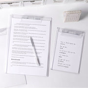 クリップボード A4 A5 バインダー クリップファイル 定規メモリ付き クリア 透明 無地 縦型 タテ型 挟む シンプル 事務用品 文房具 会議 オフィス