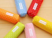 ペンケース 筆箱 筆記用具入れ 鉛筆入れ 文房具 ペン入れ 小物入れ コンパクト ファスナー ドット かわいい シンプル おしゃれ 勉強 仕事 収納