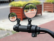 自転車用ミラー バックミラー サイドミラー サイクルミラー バーエンドミラー 自転車用アクセサリー 回転 角度調節可能 ハンドル 簡単 取り付け 丸型