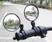 自転車用ミラー バックミラー サイドミラー サイクルミラー バーエンドミラー 自転車用アクセサリー 回転 角度調節可能 ハンドル 簡単 取り付け 丸型