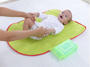 おむつ替えマット おむつ取り換えシート ベビー 赤ちゃん ベビー用品 折り畳み コンパクト チェック 防水 持ち運び ストラップ付き ポケット付き バッグ ポーチ お出かけ