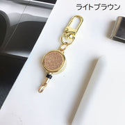 リールキーホルダー リールストラップ カラビナ付き 伸縮式 伸びる 落下防止 紛失防止 軽量 おしゃれ レディース メンズ ユニセックス