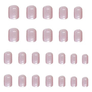 ネイルチップ つけ爪 24枚セット ショート 短め 手の爪用 ネイルアート セルフネイル ツヤ感 上品 かわいい シンプル きれいめ ピンク系 おしゃれ