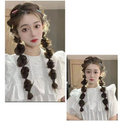 エクステ 三つ編み 単品 1本 エクステンション つけ毛 ヘアアレンジ ヘアゴム 装着簡単 レディース 女性 ふわふわ 可愛い おしゃれ イメチェン 付け毛 コスプレ