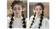 エクステ 三つ編み 単品 1本 エクステンション つけ毛 ヘアアレンジ ヘアゴム 装着簡単 レディース 女性 ふわふわ 可愛い おしゃれ イメチェン 付け毛 コスプレ