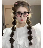 エクステ 三つ編み 単品 1本 エクステンション つけ毛 ヘアアレンジ ヘアゴム 装着簡単 レディース 女性 ふわふわ 可愛い おしゃれ イメチェン 付け毛 コスプレ