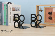 ブックスタンド 2個セット 本立て ブックエンド ブックラック BOOK 仕切り 卓上収納 ラック 金属製 滑り止め 本 デスク 整理 整頓 インテリア おしゃれ 便利