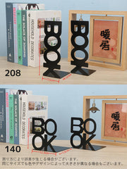 ブックスタンド 2個セット 本立て ブックエンド ブックラック BOOK 仕切り 卓上収納 ラック 金属製 滑り止め 本 デスク 整理 整頓 インテリア おしゃれ 便利