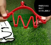 グローブハンガー ゴルフグローブ ホルダー 単品 片手  型崩れ対策 グローブキーパー ゴルフ手袋用 カラビナ付 吊り下げ 乾燥 乾かし ゴルフグッズ ホワイト レッド イエロー