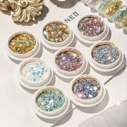 ネイルパーツ ネイルフレーク カラーフレーク ネイルアート ネイル用品 ネイルグッズ 六角形 ヘキサゴン ラメ キラキラ ブルー ピンク ゴールドカラー 華やか かわいい キュート おしゃれ