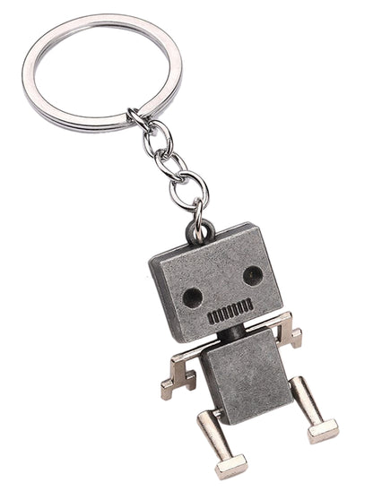 キーホルダー メンズ キーリング ロボット レトロ アンティーク調 シルバー バリエーション画像