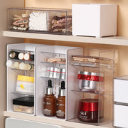 収納ボックス 机上 デスクトップ 収納棚 整理用品 4段 斜め プラスチック コスメ収納 小物入れ 文具立て ペン立て シンプル おしゃれ クリア 透明 白