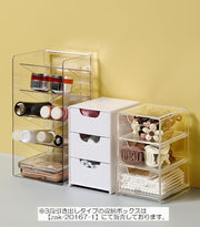 収納ボックス 机上 デスクトップ 収納棚 整理用品 4段 斜め プラスチック コスメ収納 小物入れ 文具立て ペン立て シンプル おしゃれ クリア 透明 白