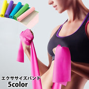 エクササイズバンド トレーニングチューブ ゴムバンド ストレッチ 筋トレ 伸ばす フィットネス ピラティス ヨガ 運動不足解消 スポーツ器具 おうち 自宅
