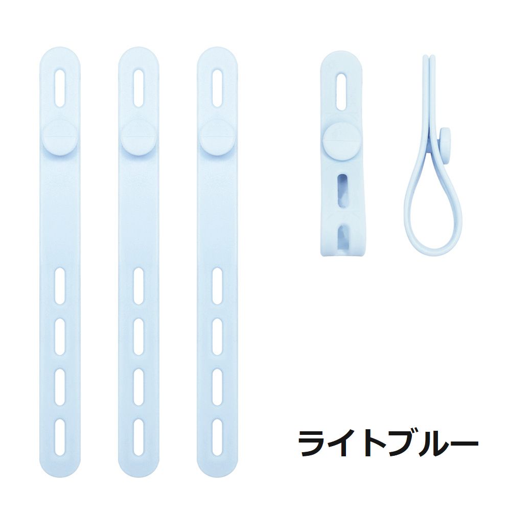 ケーブルバンド ケーブルホルダー 同色4本セット PCアクセサリー 整理用品 シリコン 商品画像5